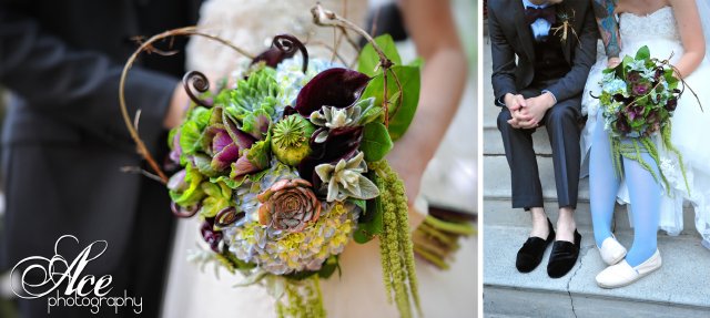 bouquet, bride, groom, toms, blue leggings, eclectic, franklin wedding